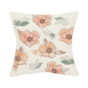 Coussin carré - Rayures botaniques