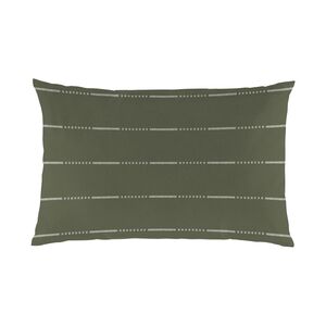 Coussin lombaire - Lignes horizontales brisées olive