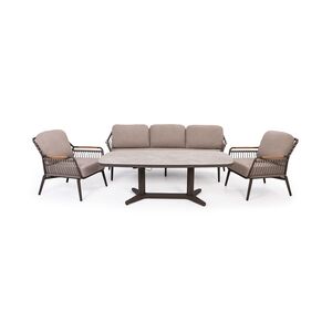 Capri Dining Conversation Set – Taupe