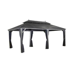 Gazebo Porto 12'x20' - Anthracite / Black