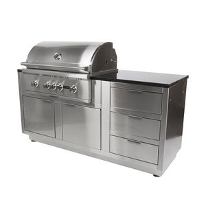 Outdoor BBQ Kitchen Module with Door and 3 Drawers – 36 1/4