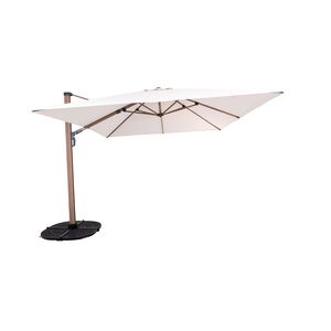 Parasol suspendu carré 10' Deluxe - Crème