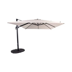 Parasol suspendu carré 10' Deluxe -  Crème