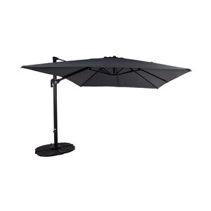 Parasol suspendu carré 10' Deluxe, - Gris foncé