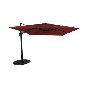 Parasol suspendu carré 10' Deluxe - Rouge