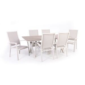 Ensemble à dîner Provence - 6 chaises et table rectangulaire pattes X 39'' x 79'' Sable