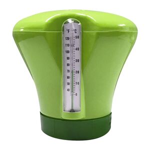 Green Floating 2-in-1 Chlorinator and Thermometer
