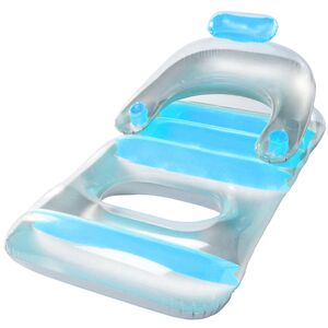 Chaise longue gonflable de piscine de luxe bleue