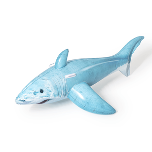 Requin gonflable réaliste de 6 pieds sur flotteur de piscine