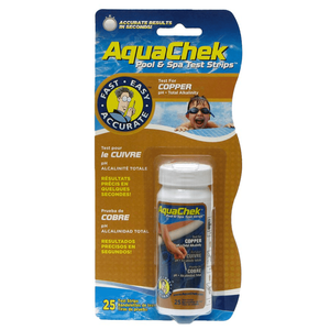 Bandelettes de test AquaChek 3 en 1 pour le cuivre (bouteille de 25)