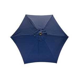 Parasol de marché 7' (2,3 m) - Noir - Bleu