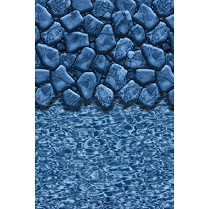 Boulder Swirl 18 x 33 ft Oval Overlap Liner 48 or 52 inch