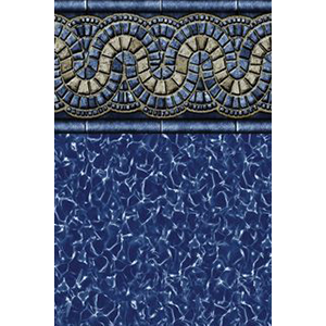 Toile accrochée Full Contour ovale de 19 x 33 pieds pour piscine d'une hauteur de 52 pouces