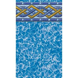 Toile accrochée Brighton Tile Prism ronde de 21 pieds pour piscine d'une hauteur de 48 pouces