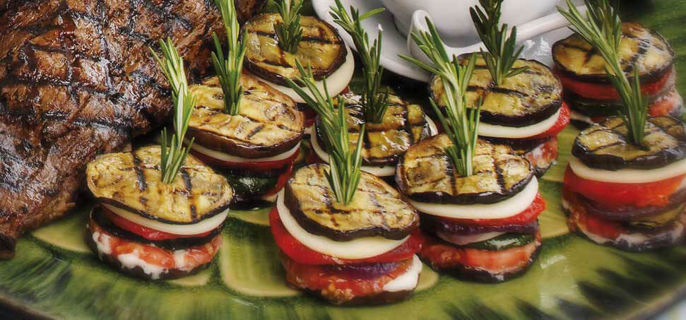 Grilled vegetable stacks